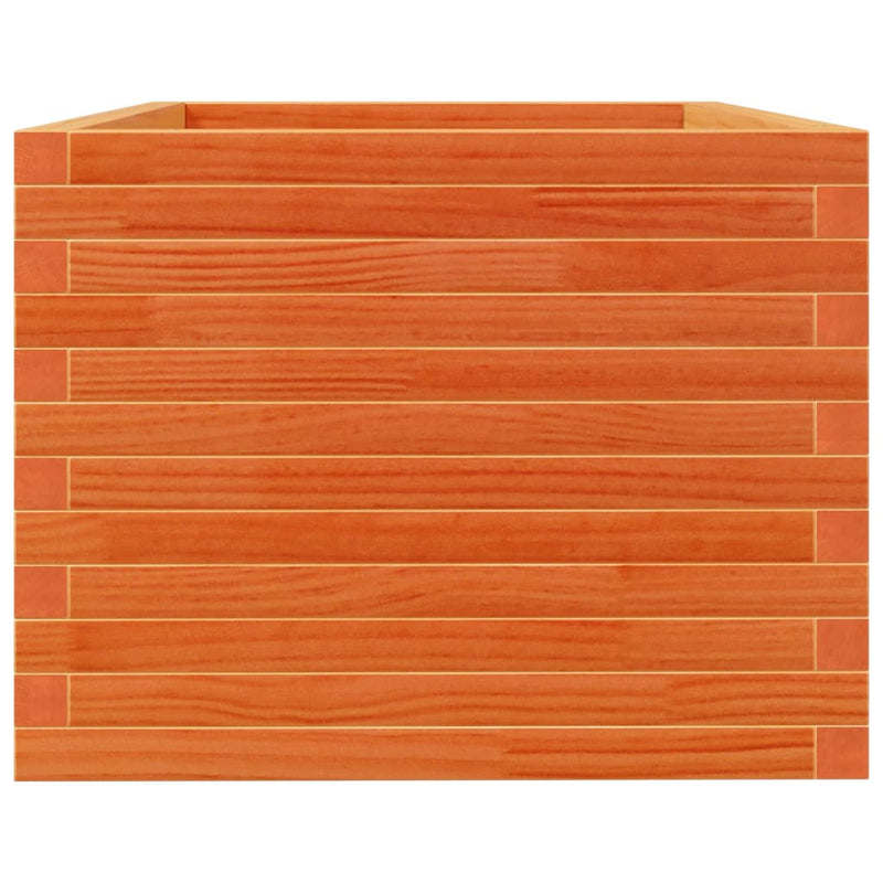vidaXL viaszbarna tömör fenyőfa kerti virágláda 90 x 60 x 49,5 cm