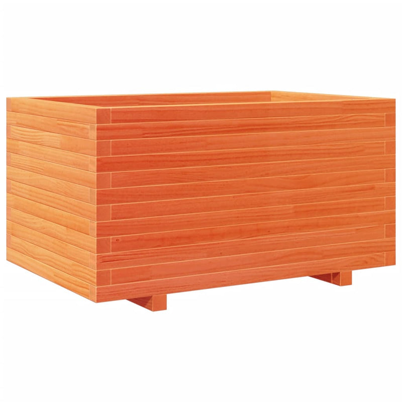 vidaXL viaszbarna tömör fenyőfa kerti virágláda 90 x 60 x 49,5 cm