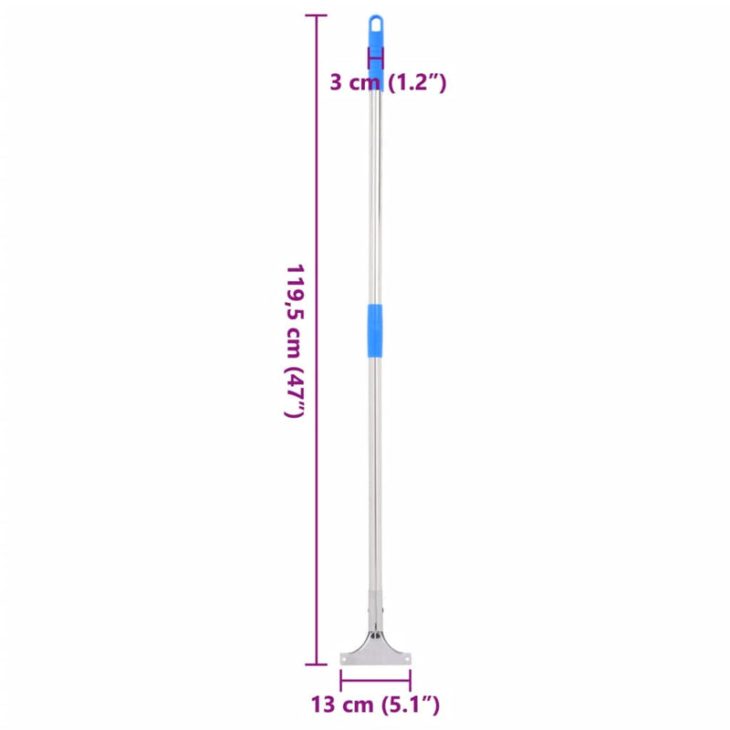 vidaXL acél és műanyag felmosónyél 119,5 cm