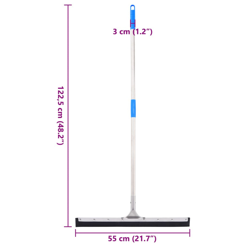 vidaXL acél és gumi felmosó 55 x 122,5 cm