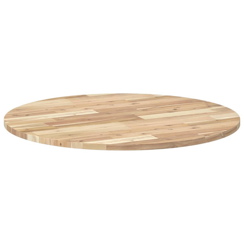 vidaXL kerek tömör akácfa asztallap Ø80 x 2 cm