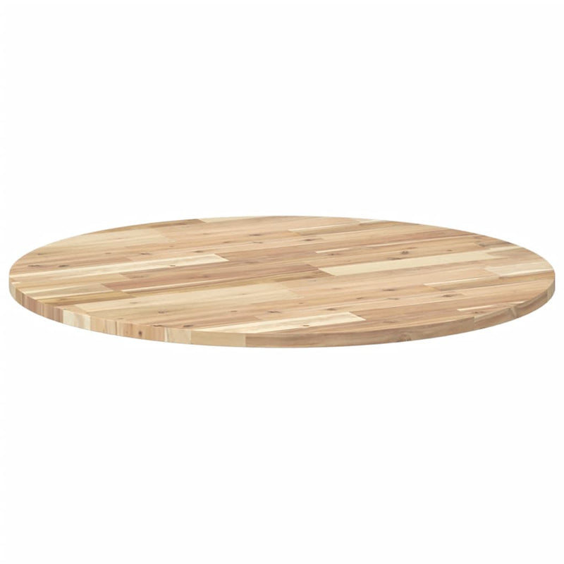 vidaXL kerek tömör akácfa asztallap Ø80 x 2 cm