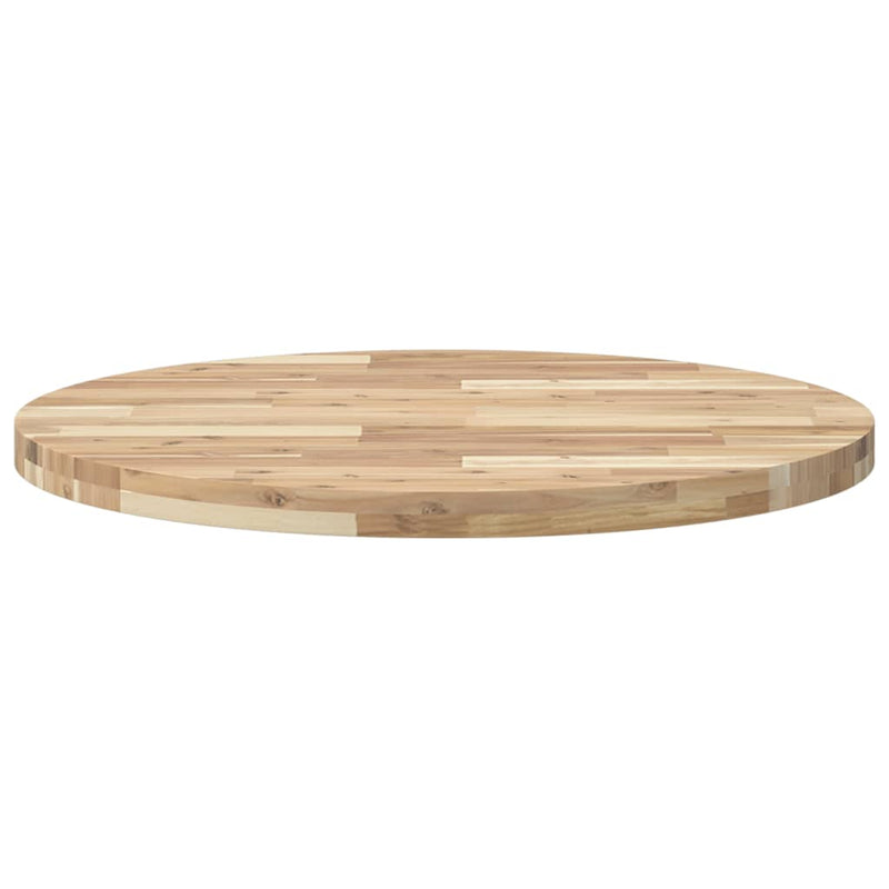 vidaXL kerek tömör akácfa asztallap Ø80 x 4 cm