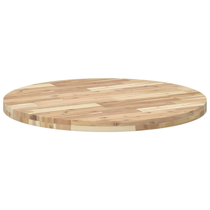 vidaXL kerek tömör akácfa asztallap Ø80 x 4 cm