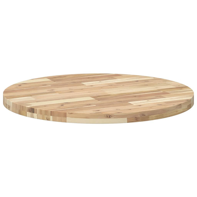 vidaXL kerek tömör akácfa asztallap Ø80 x 4 cm