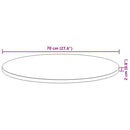 vidaXL kerek tömör akácfa asztallap Ø70 x 2 cm