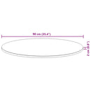 vidaXL kerek tömör akácfa asztallap Ø90 x 2 cm