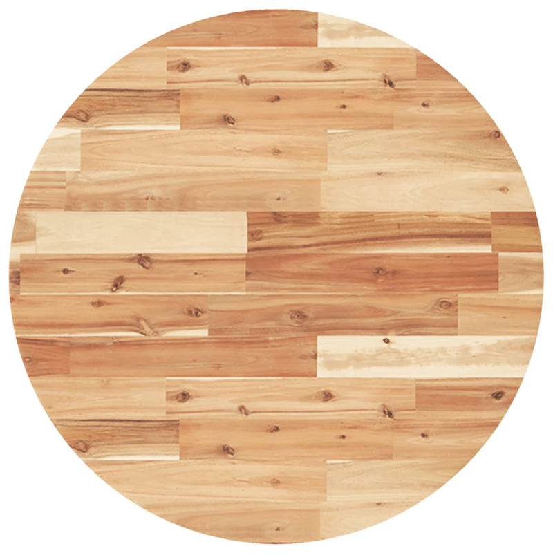 vidaXL kerek tömör akácfa asztallap Ø70 x 4 cm