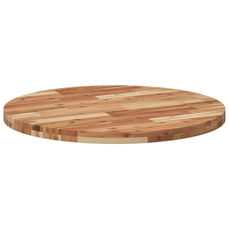 vidaXL kerek tömör akácfa asztallap Ø80 x 4 cm