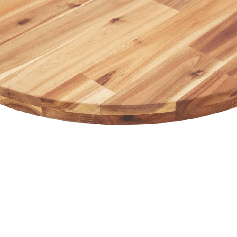 vidaXL kerek tömör akácfa asztallap Ø80 x 4 cm