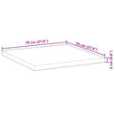 vidaXL négyzet alakú tömör akácfa asztallap 70 x 70 x 2 cm