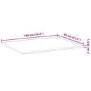vidaXL négyszög alakú tömör akácfa asztallap 100 x 80 x 2 cm
