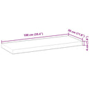 vidaXL tömör akácfa téglalap alakú asztallap 100 x 30 x 4 cm