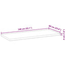 vidaXL négyszög alakú tömör akácfa asztallap 140 x 60 x 4 cm