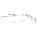 vidaXL négyszög alakú tömör akácfa asztallap 100 x 80 x 4 cm