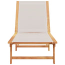 vidaXL szürke tömör akácfa és textilén napozóágy