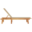 vidaXL tópszínű tömör akácfa és textilén napozóágy