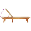 vidaXL tópszínű tömör akácfa és textilén napozóágy