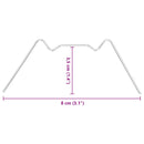 vidaXL 100 db W-alakú horganyzott acél kapocs melegházhoz