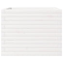 vidaXL fehér tömör fenyőfa kerti virágláda 60x60x46 cm