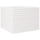 vidaXL fehér tömör fenyőfa kerti virágláda 60x60x46 cm