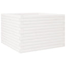 vidaXL fehér tömör fenyőfa kerti virágláda 70x70x46 cm