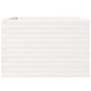 vidaXL fehér tömör fenyőfa kerti virágláda 70x70x46 cm