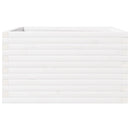 vidaXL fehér tömör fenyőfa kerti virágláda 80x80x46 cm