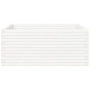 vidaXL fehér tömör fenyőfa kerti virágláda 110 x 110 x 46 cm