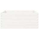 vidaXL fehér tömör fenyőfa kerti virágláda 110 x 110 x 46 cm