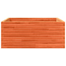 vidaXL viaszbarna tömör fenyőfa kerti virágláda 110x110x46 cm
