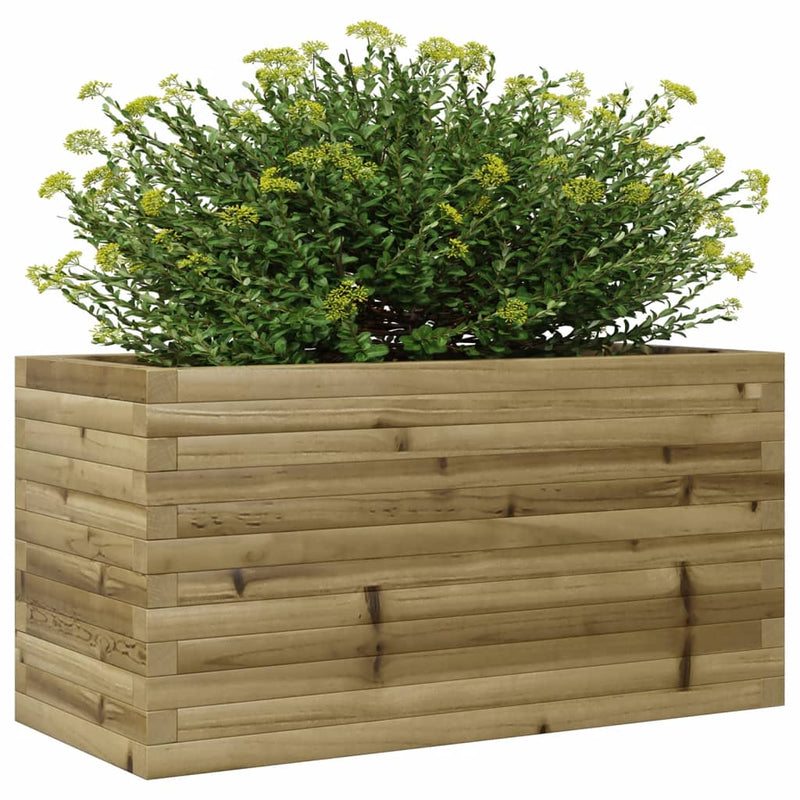 vidaXL impregnált fenyőfa kerti virágláda 90x40x46 cm