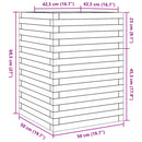 vidaXL tömör fenyő kerti virágláda 50 x 50 x 68,5 cm