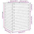 vidaXL tömör duglászfenyő kerti virágláda 50 x 50 x 68,5 cm