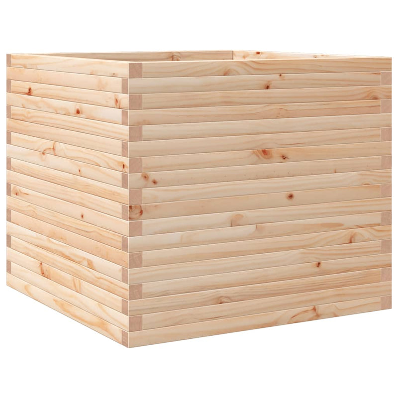 vidaXL tömör fenyőfa kerti virágláda 80 x 80 x 68,5 cm