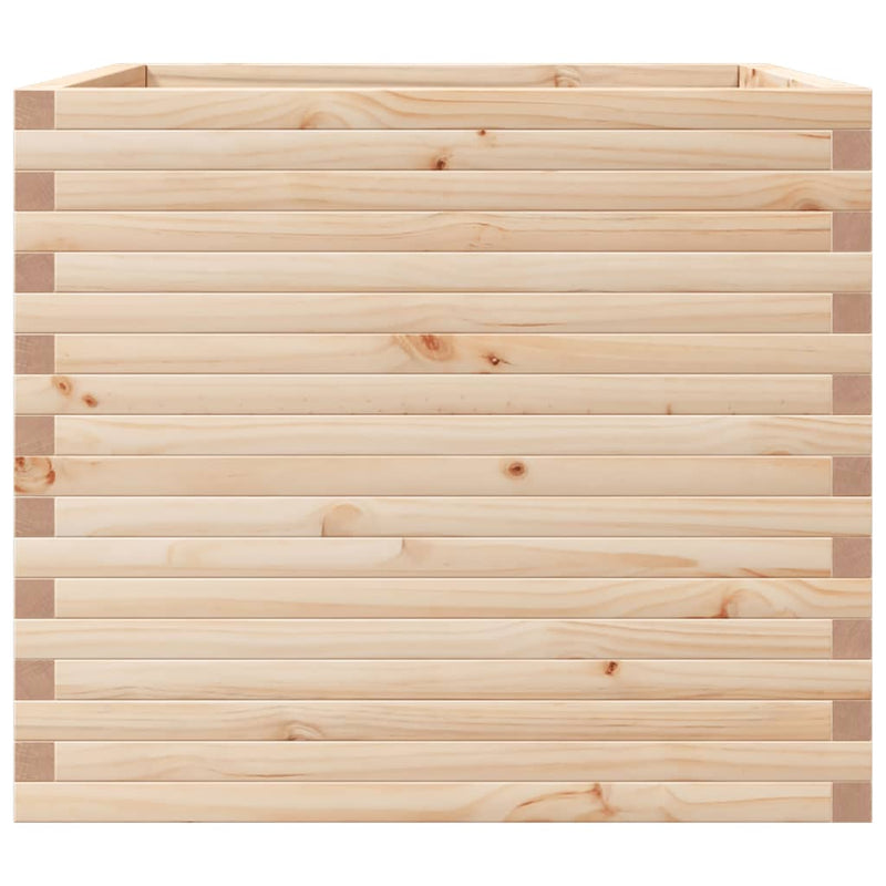 vidaXL tömör fenyőfa kerti virágláda 80 x 80 x 68,5 cm