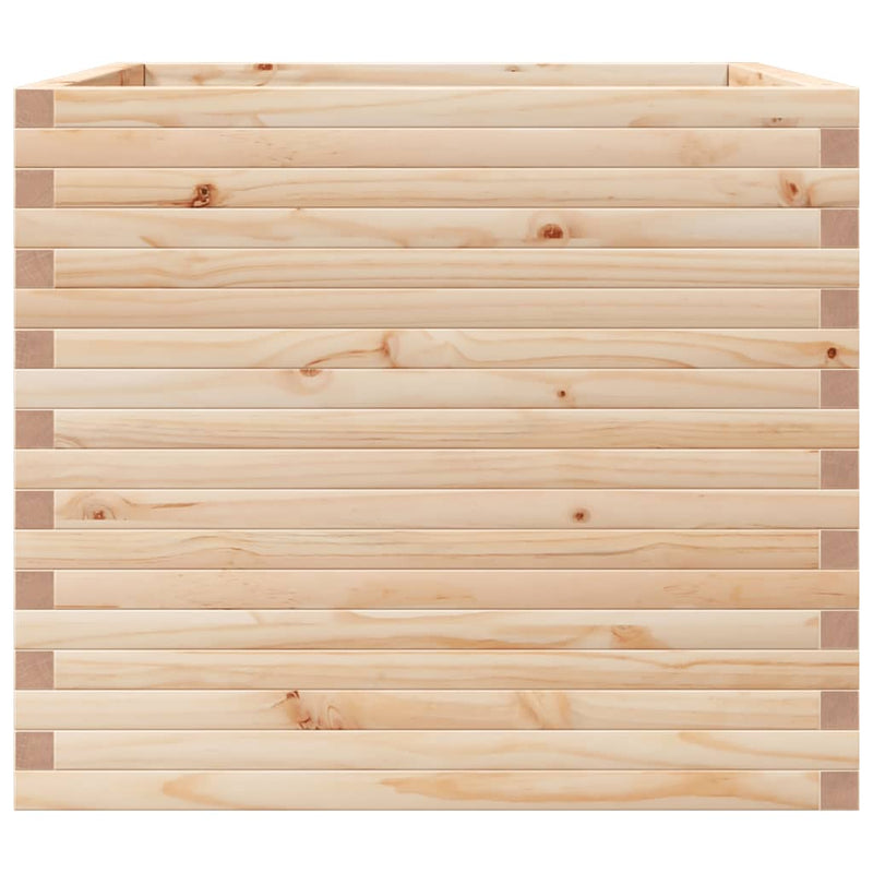 vidaXL tömör fenyőfa kerti virágláda 80 x 80 x 68,5 cm