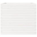 vidaXL fehér tömör fenyőfa kerti virágláda 80 x 80 x 68,5 cm