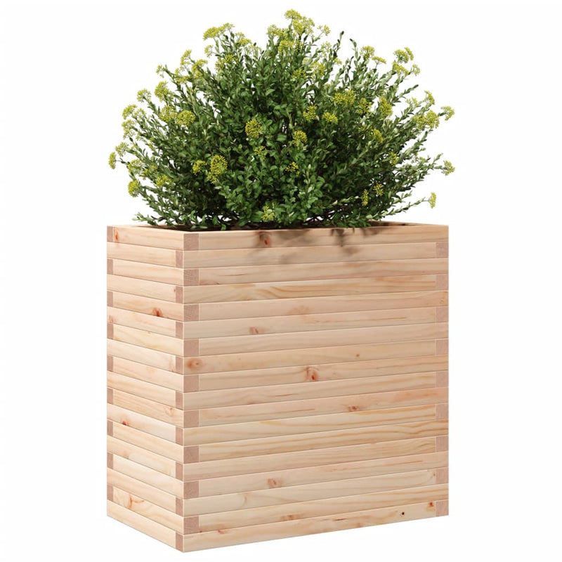 vidaXL tömör fenyőfa kerti virágtartó 70 x 40 x 68,5 cm