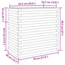 vidaXL viaszbarna tömör fenyőfa kerti virágláda 70 x 40 x 68,5 cm