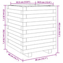 vidaXL viaszbarna tömör fenyőfa kerti virágláda 40 x 40 x 49,5 cm