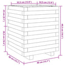 vidaXL tömör duglászfenyő kerti virágláda 40 x 40 x 49,5 cm