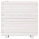 vidaXL fehér tömör fenyőfa kerti virágláda 50 x 50 x 49,5 cm