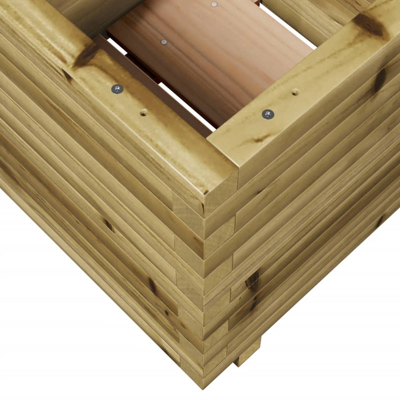 vidaXL impregnált fenyőfa kerti virágláda 50 x 50 x 49,5 cm