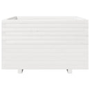 vidaXL fehér tömör fenyőfa kerti virágláda 80 x 80 x 49,5 cm