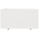 vidaXL fehér tömör fenyőfa kerti virágláda 90 x 90 x 49,5 cm