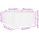 vidaXL tömör duglászfenyő kerti virágláda 40x40x40 cm