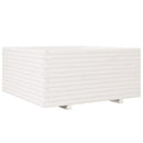 vidaXL fehér tömör fenyőfa kerti virágláda 100 x 100 x 49,5 cm