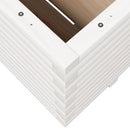 vidaXL fehér tömör fenyőfa kerti virágláda 100 x 100 x 49,5 cm