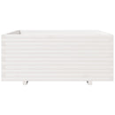 vidaXL fehér tömör fenyőfa kerti virágtartó 110 x 110 x 49,5 cm